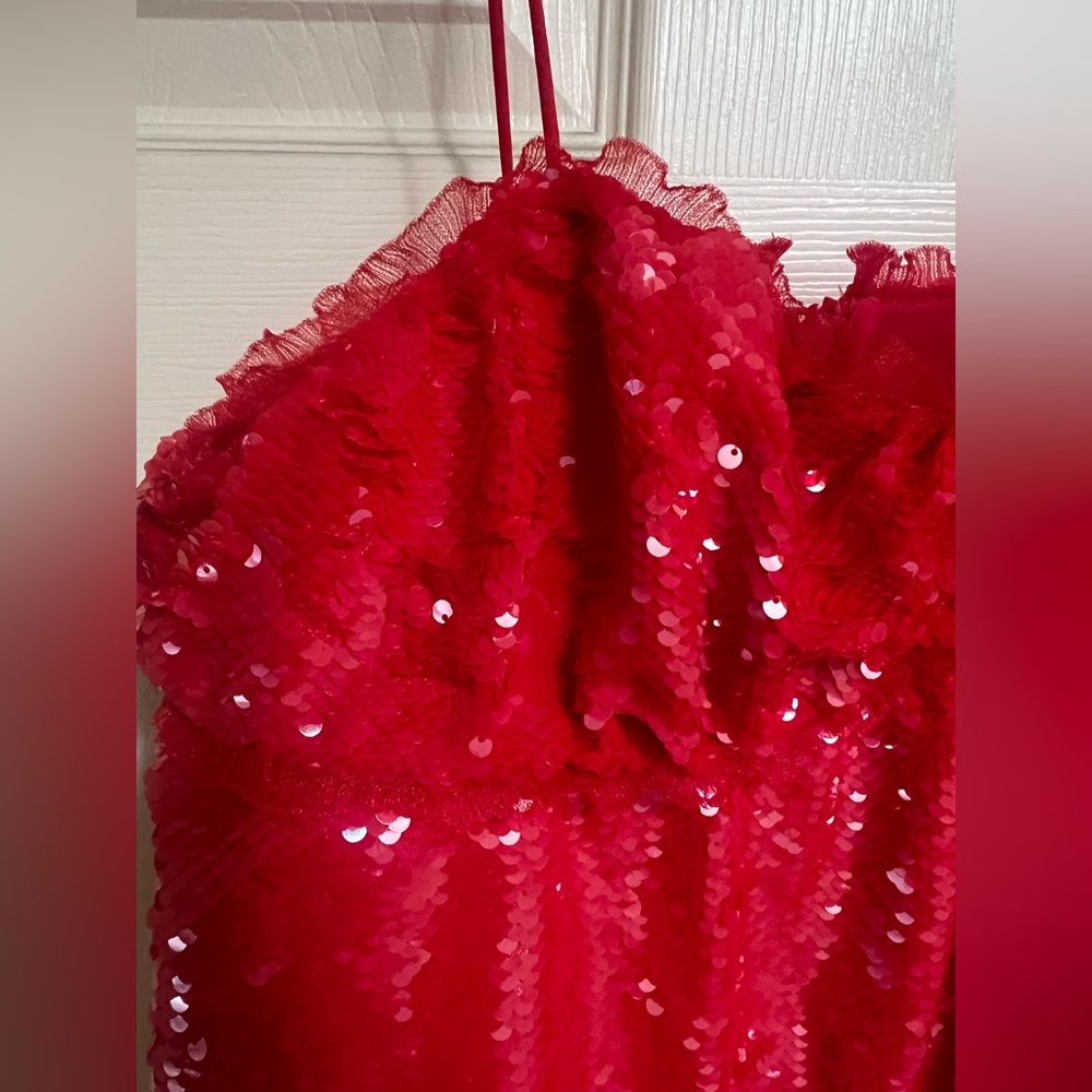 Ganni Red Mini Dress - Picture 3 of 5